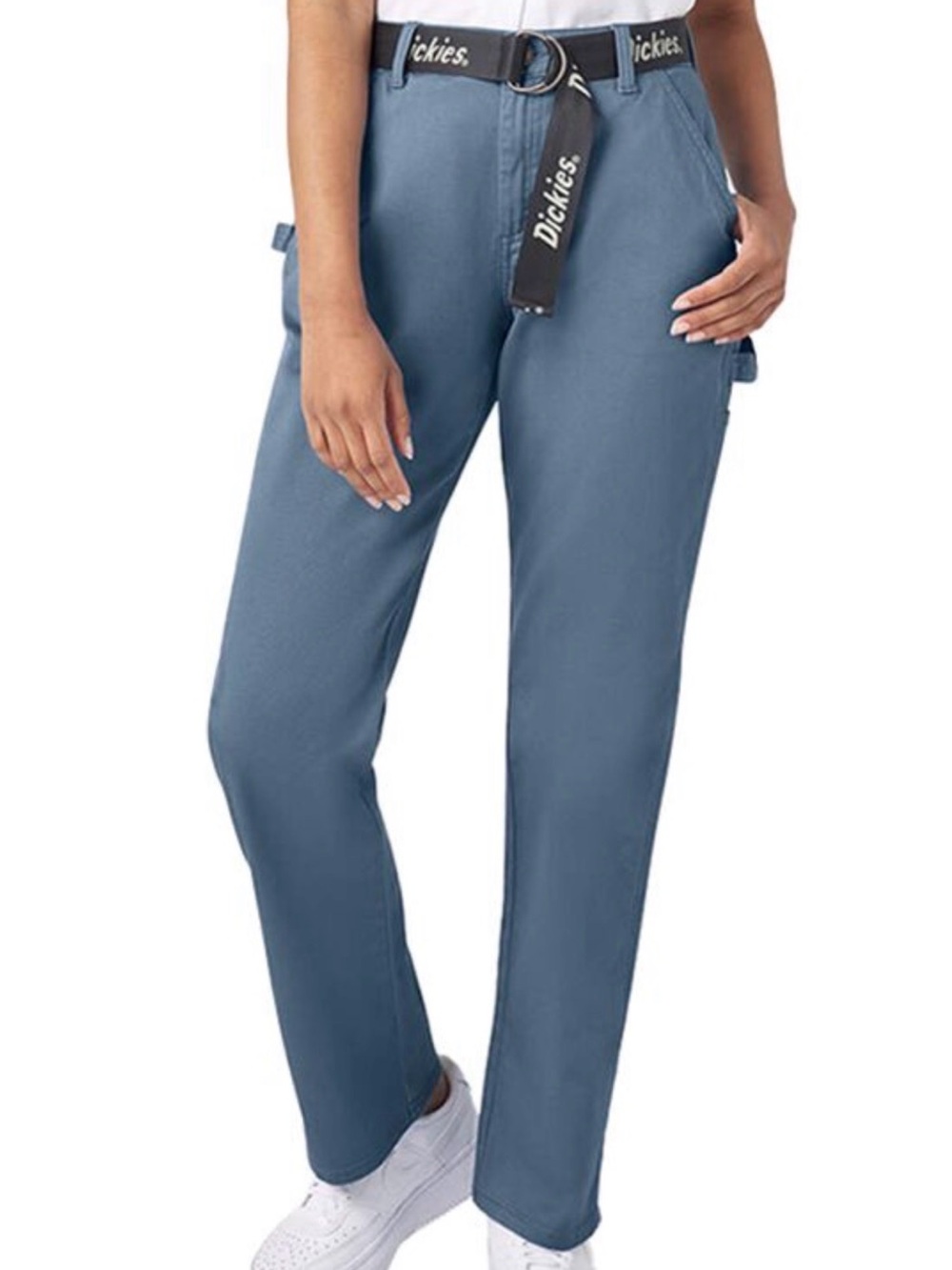 Dickies NWT Blue Relaxed Fit Carpenter Pants with Logo Belt - Size 27R